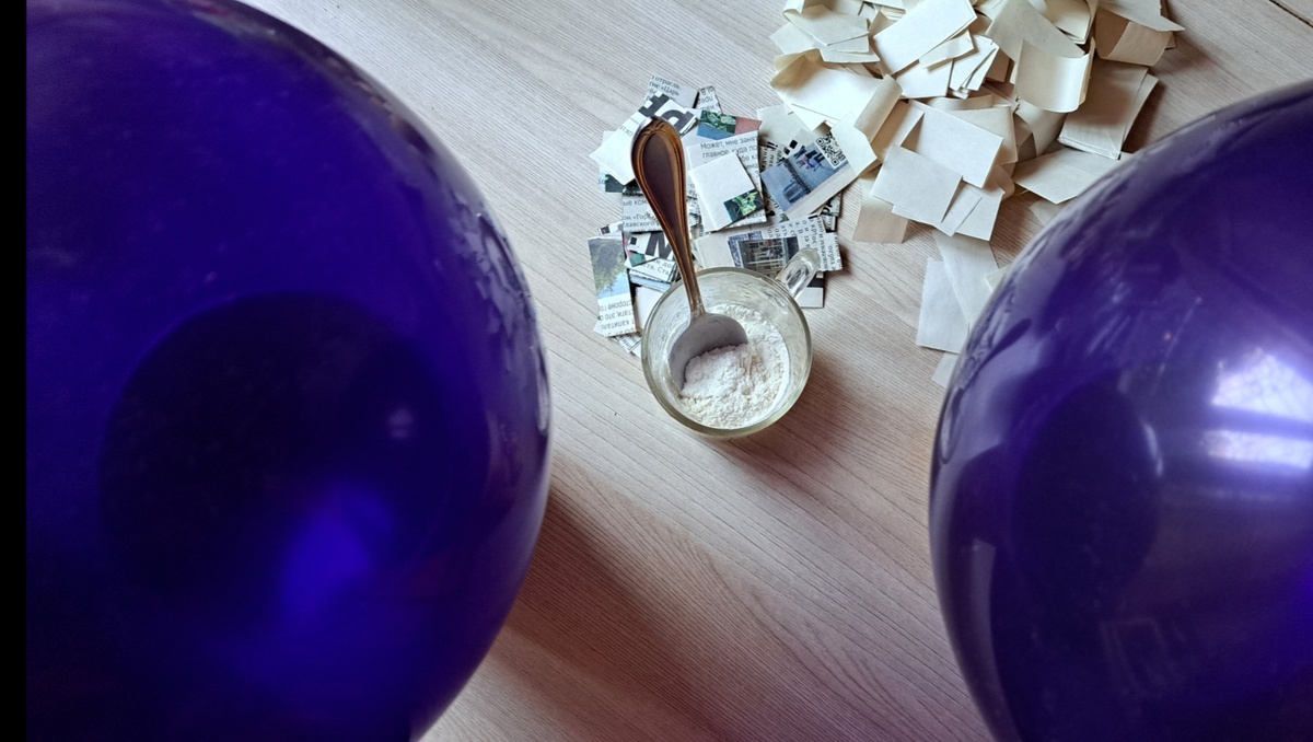 Шары, бумага и клейстер для медуз