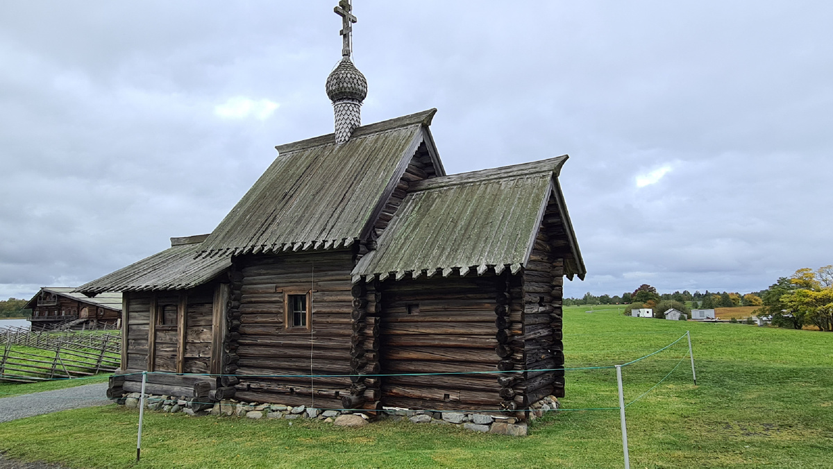 Церковь Лазаря Муромского, находится на территории заповедника Кижи, 1391 г.