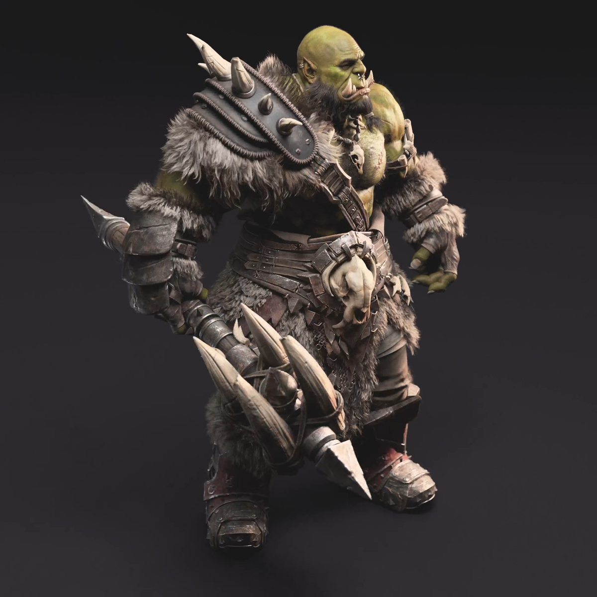 Пара типичных орков из фэнтези: из Варкрафта и из Средиземья (арты yhr и Ivan Lopez, ArtStation).