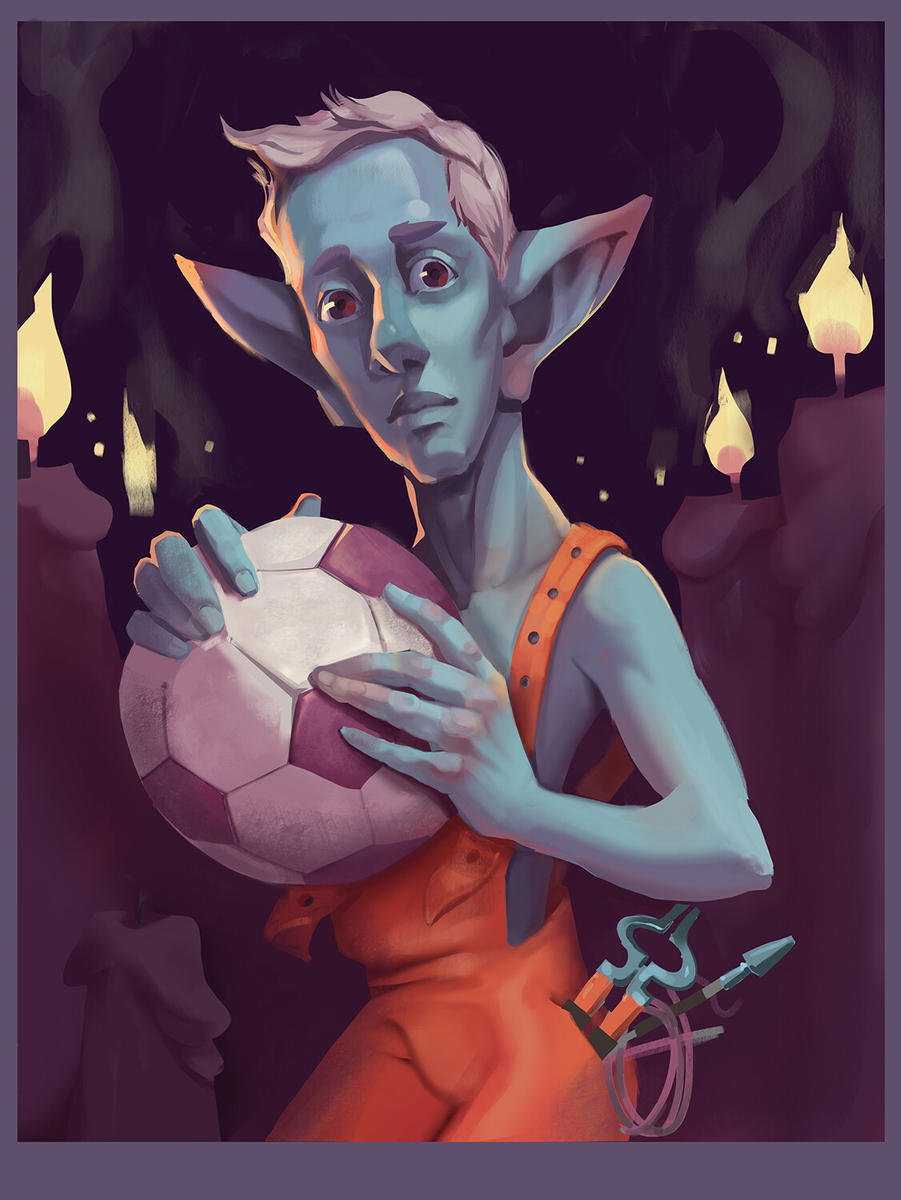 Мистер Натт из книги "Незримые академики" (арт Елены Грищенко, ArtStation).