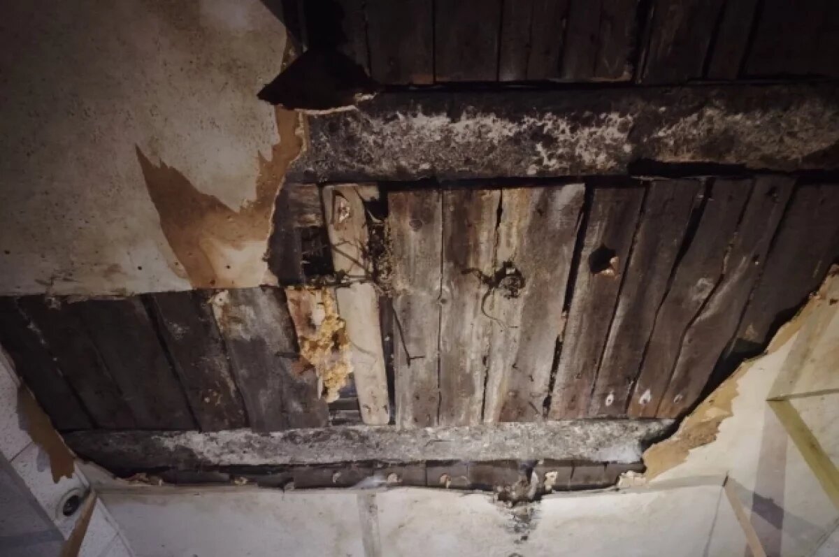    В Воронеже текущий потолок рухнул на хозяйку квартиры