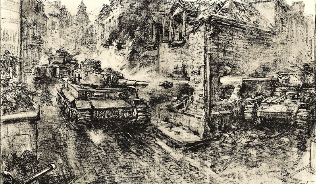 Уличный бой в Виллер-Бокаже.