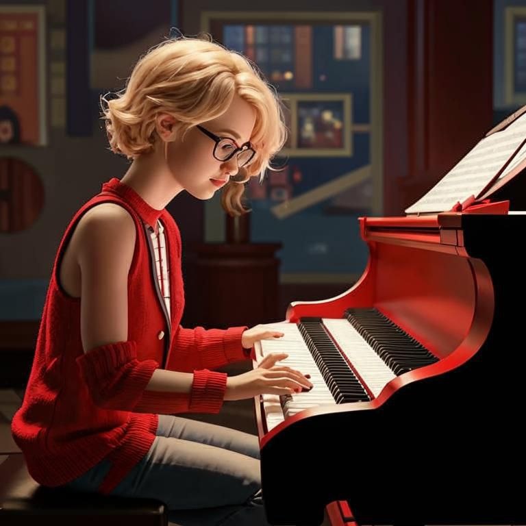 Валя с детства играла на фортепиано...