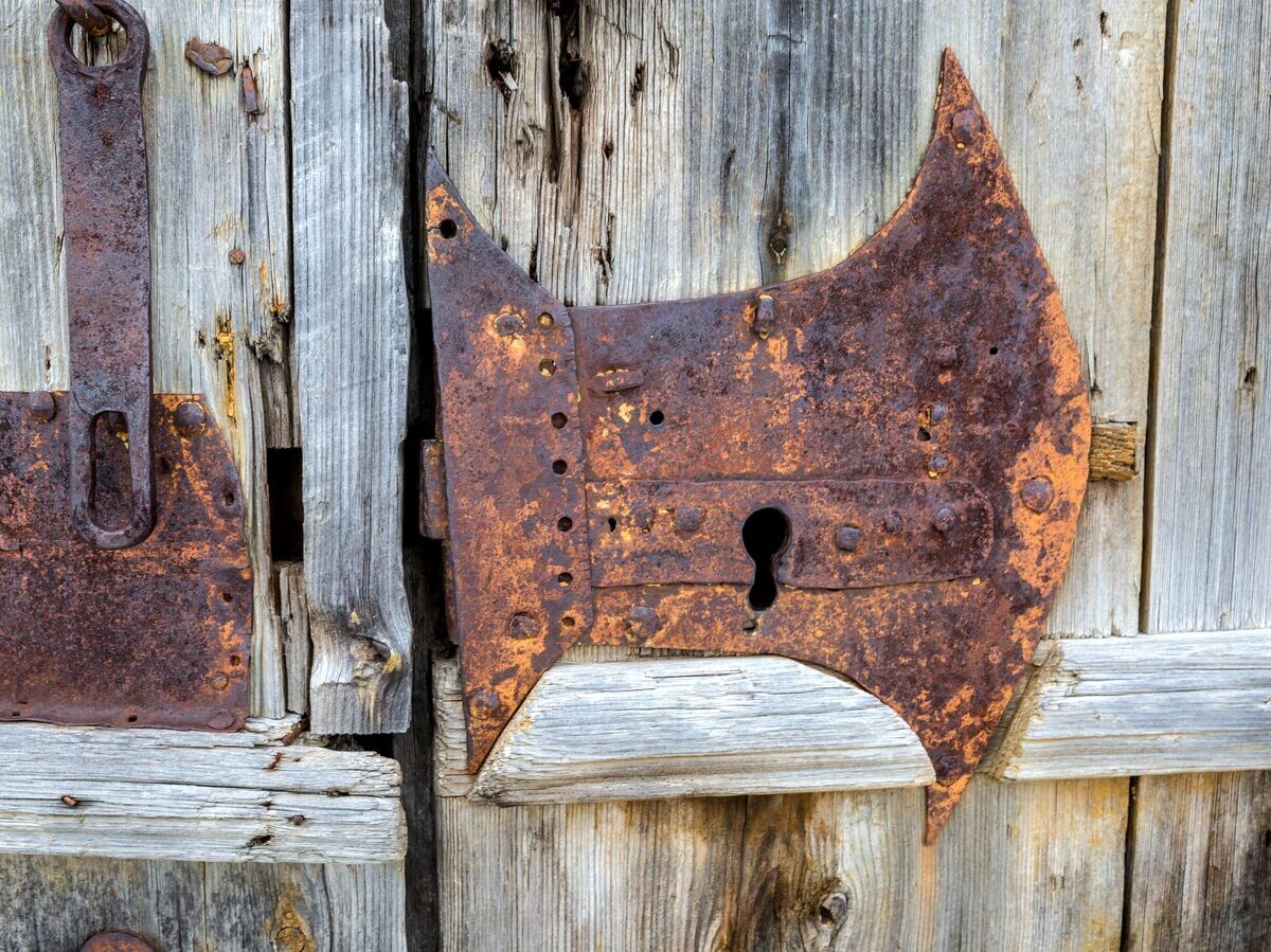    Старинный замок покрытый ржавчиной© РИА Новости / Илья Тимин