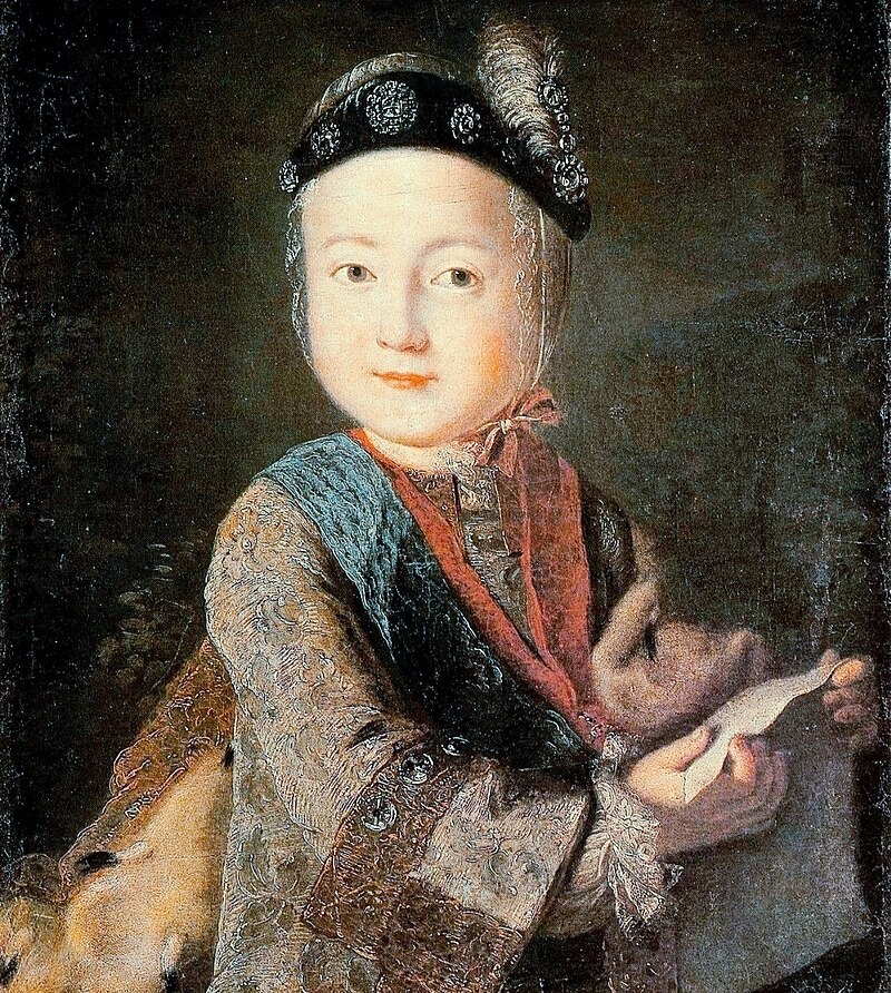 Портрет Павла Петровича в раннем детстве. Неизв.худ. /фото с сайта Википедия/