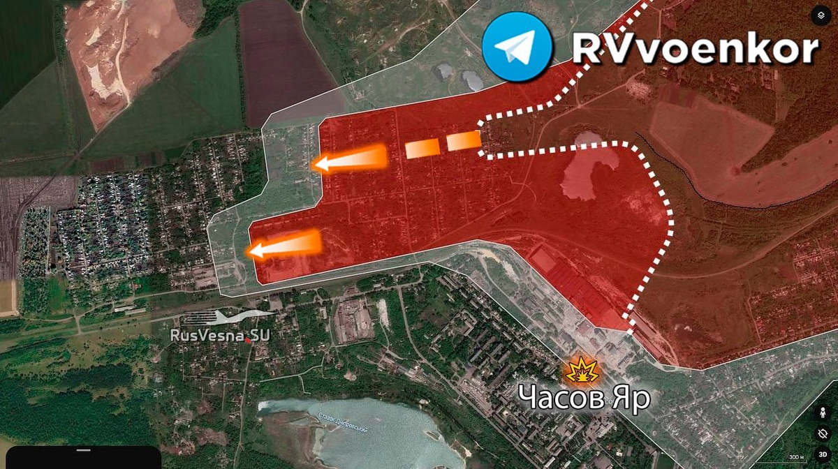    Карта боевых действий с Telegram-канала "Операция Z: Военкоры Русской Весны"