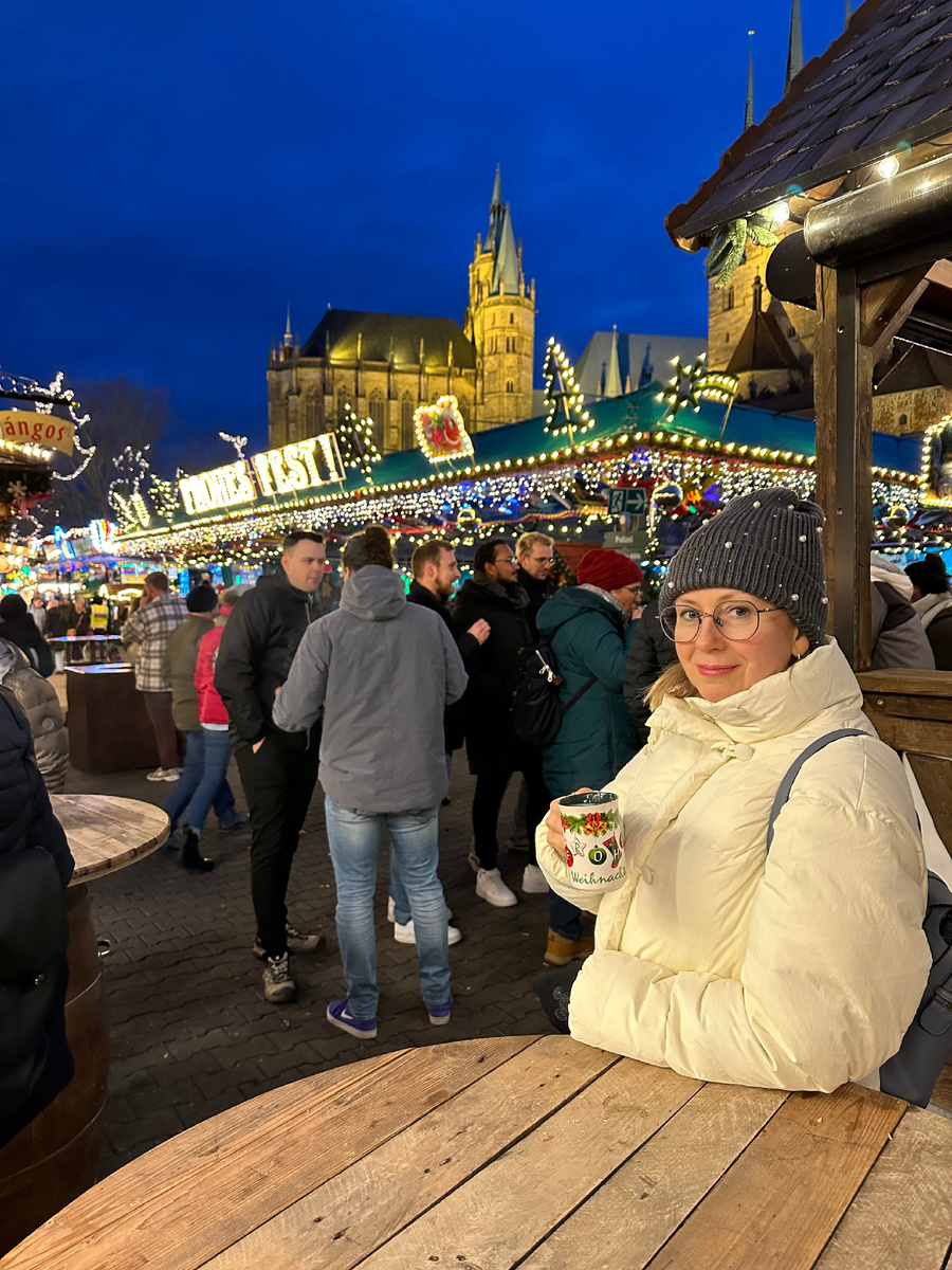 Кружку из-под глинтвейна можно забрать с собой, предварительно заплатив 5евро