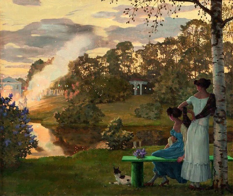 К. А. Сомов. Фейерверк. 1922. Изображение из открытых источников.