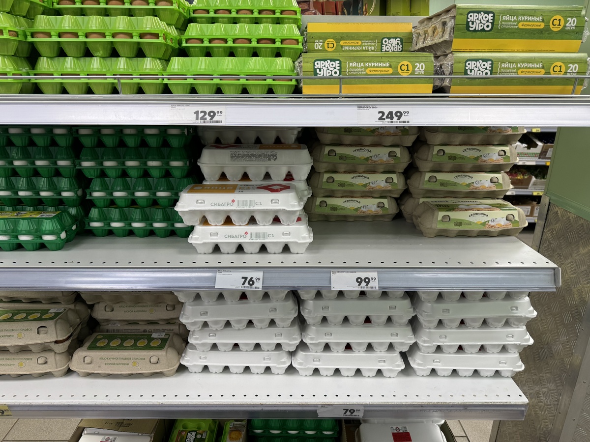 Сентябрь 2024 года. Цена яиц куринных в Новосибирске.
