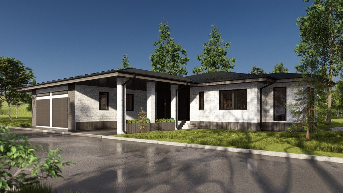 Новый проект компании Ладом - Ханты- Мансийск 204 кв.м, 3 спальни, 3 санузла, гараж на 2 машины, постирочная и кладовая на кухне.