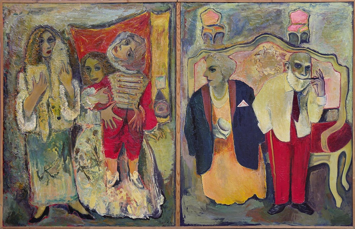 Манджавидзе Гела Владимирович (род. 1958) "Семья отставного генерала", 1986 г.