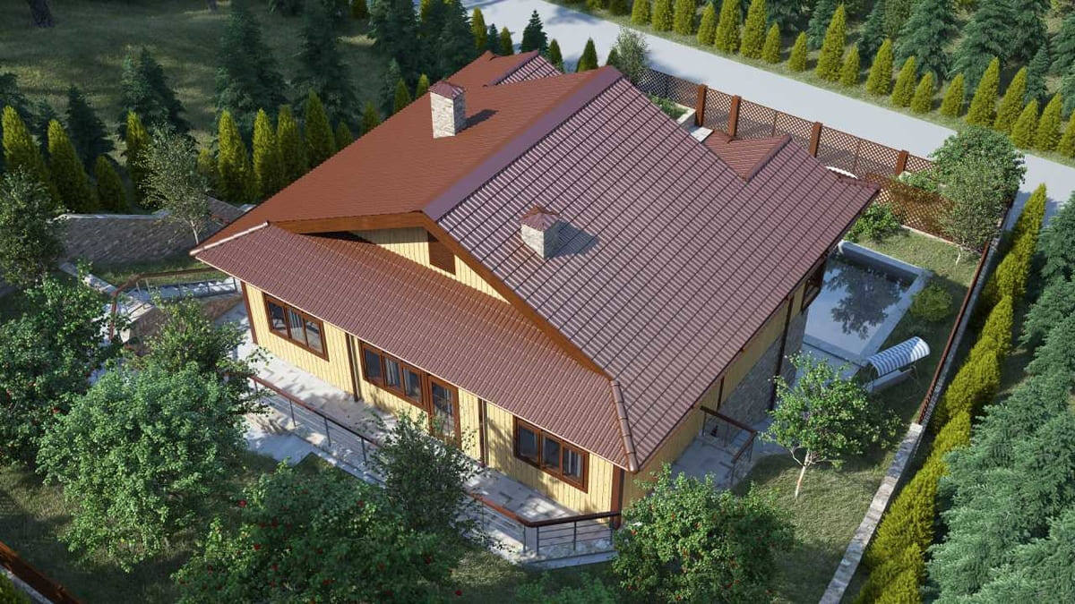 Внешнее оформление загородного дома "Мускат" компании NATURI