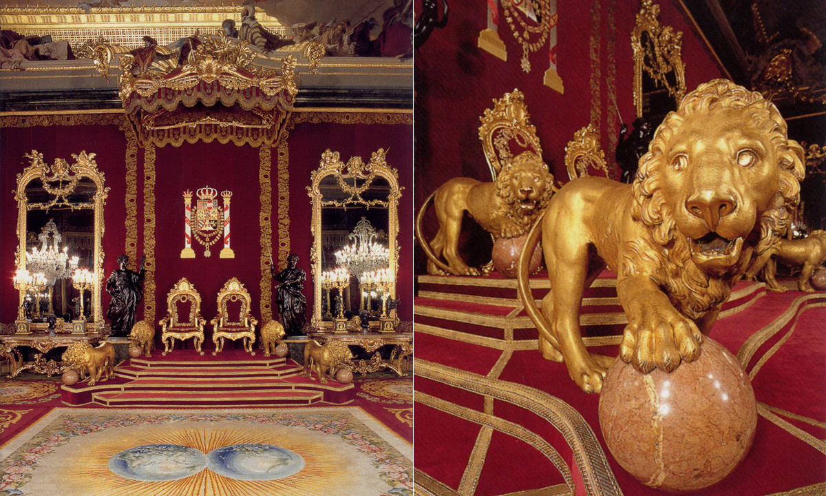Тронный зал Королевского дворца в Мадриде. Фото: Espanarusa.ru