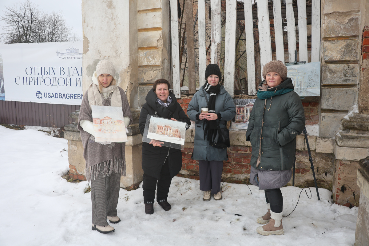 Художники Ассоциации на пленэре в усадьбе Гребнево, фотограф - Лесин Тимофей