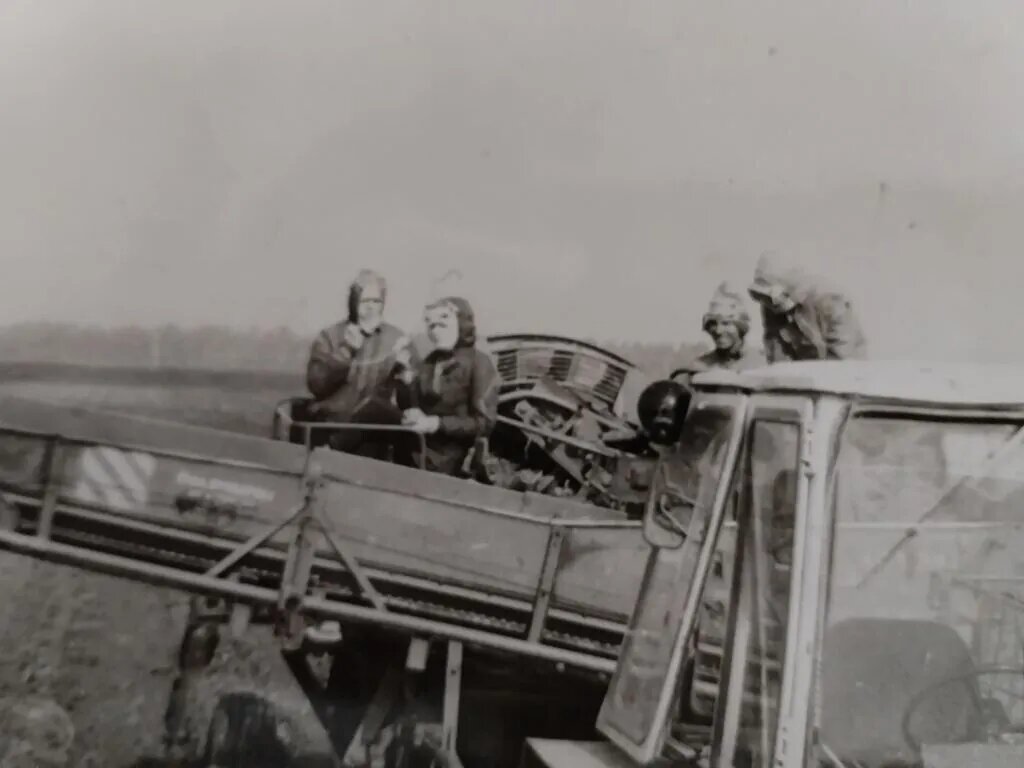 На комбайне