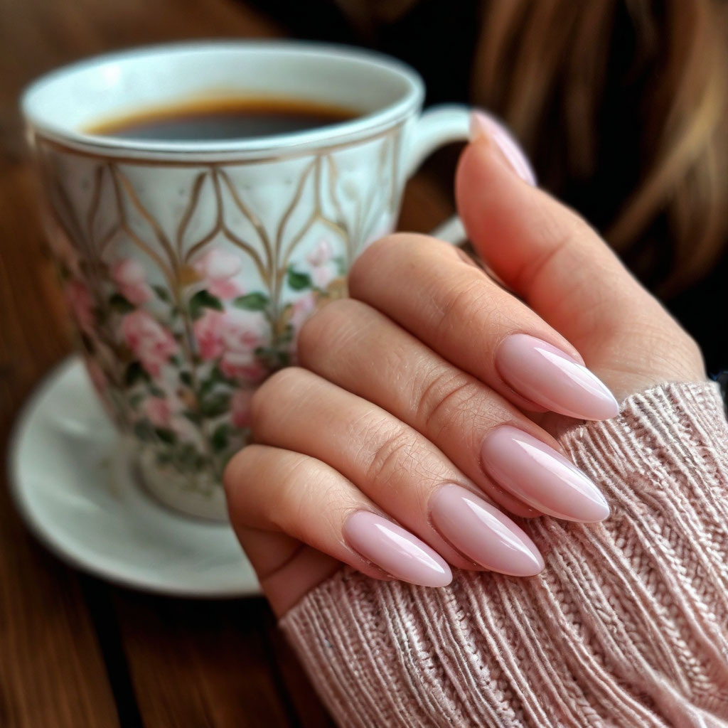 Классический нюдовый маникюр