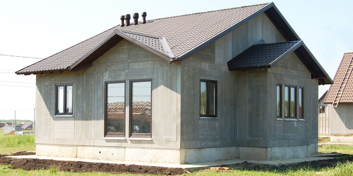 Отделка фасада с помощью ЦСП плит