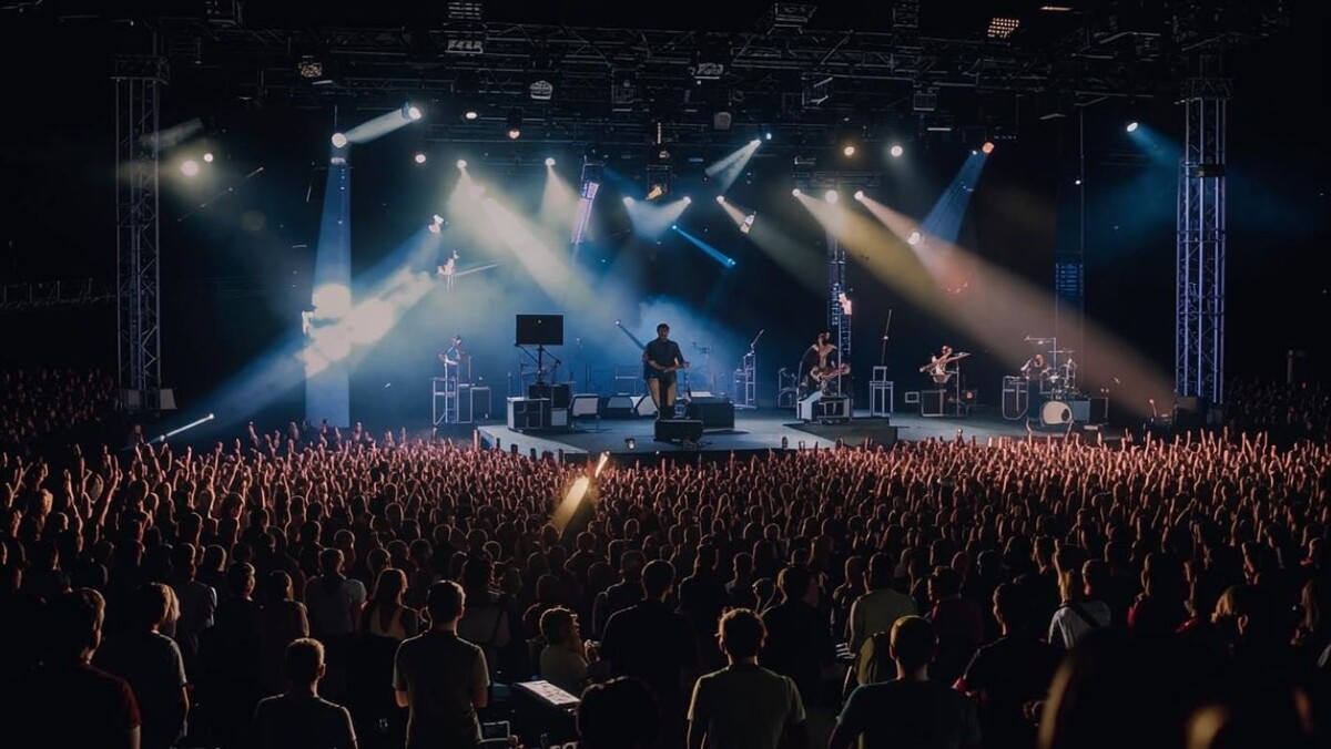Первый концерт в городе состоялся 26 сентября 2002 года.  Фото: Изображение сгенерировано нейросетью Kandinsky 3.1