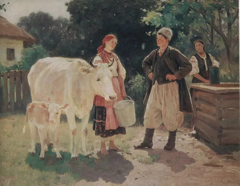 Николай Пимоненко - "Соперницы. У колодца"