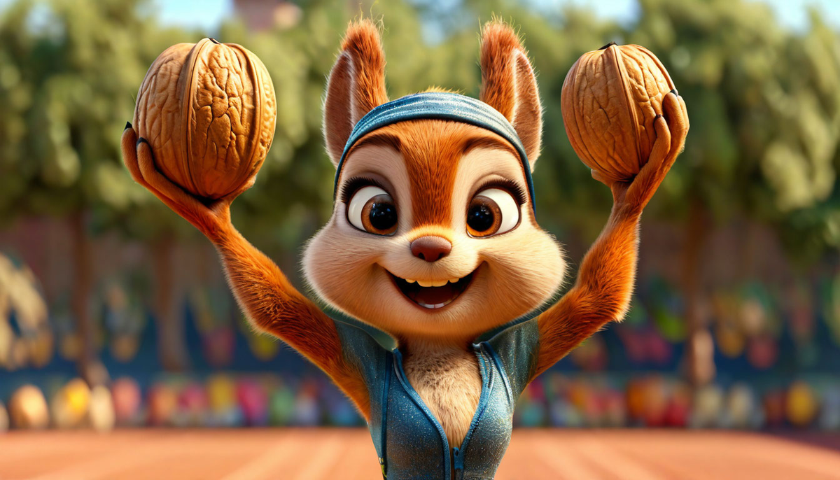 Белочка Ляля спортсменка