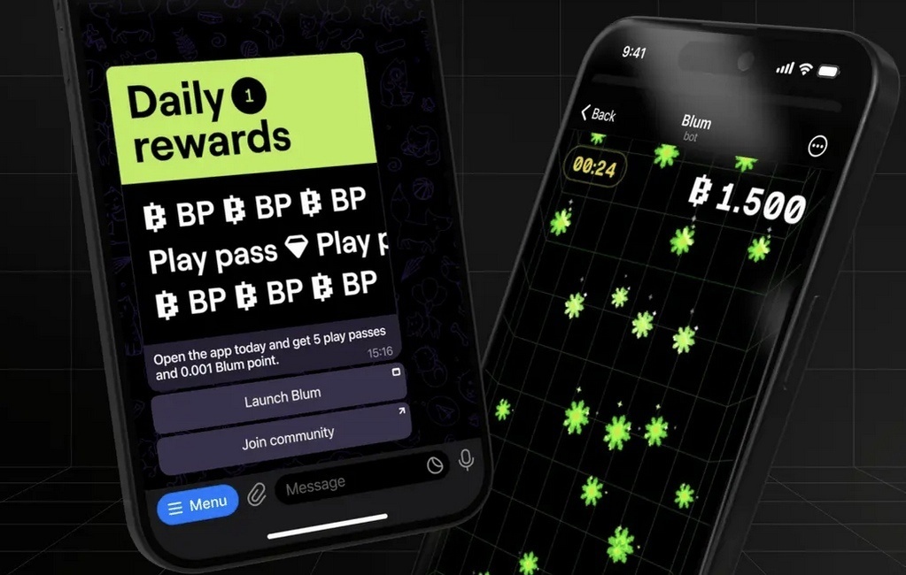 Игра для зароботока BLUM POINTS, за которых в дальнейшем раздадут токен Blum