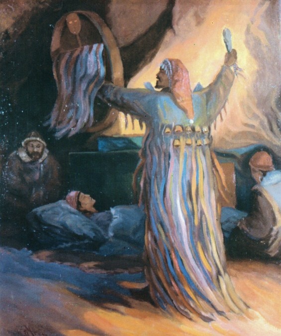    Репродукция картины Н.И. Чевалкова   
«Шаман у постели больного»