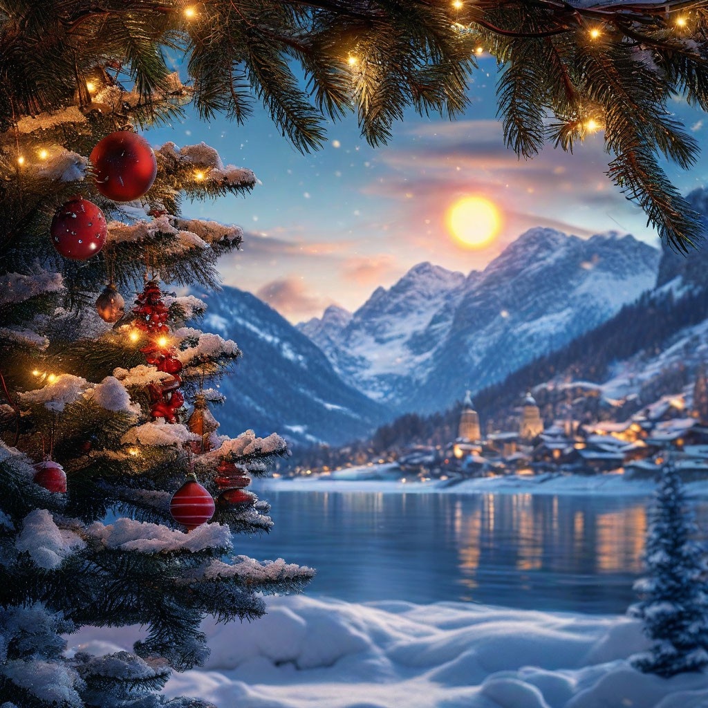 Зимний лес .