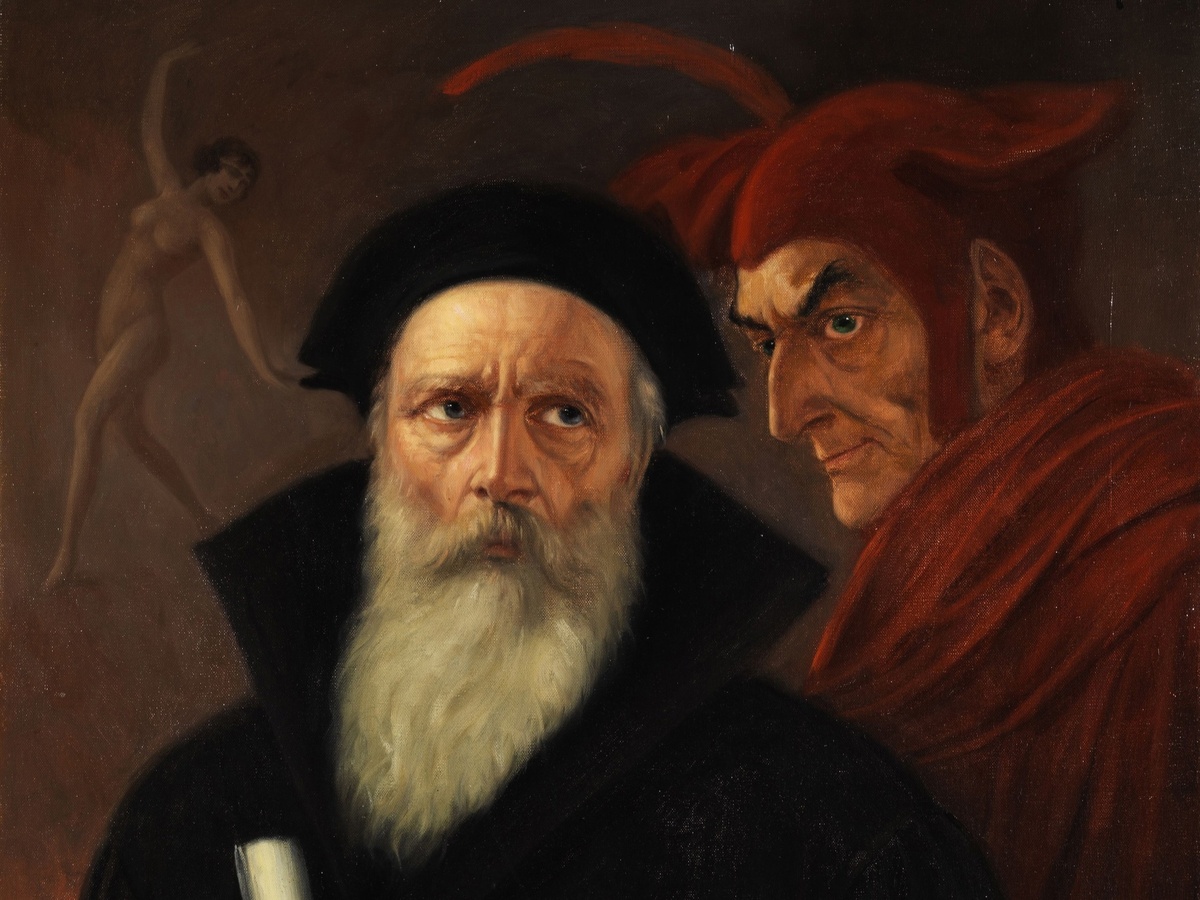 Антон Каульбах. Фауст и Мефистофель, ок. 1900 г.