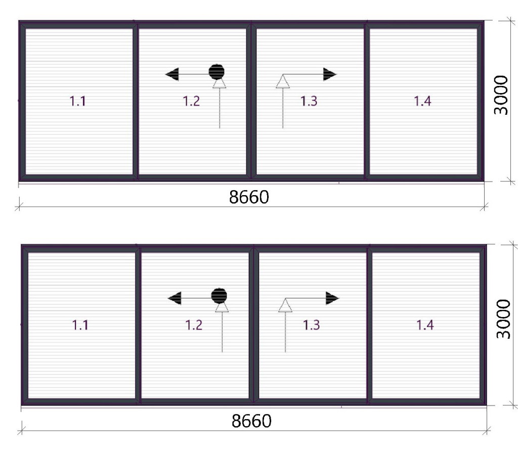 Реализованные проекты компании Ярмак - панорамные раздвижные конструкции в коттедже