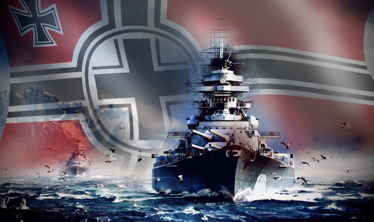 Гордость германского военного флота - линкор "Бисмарк"