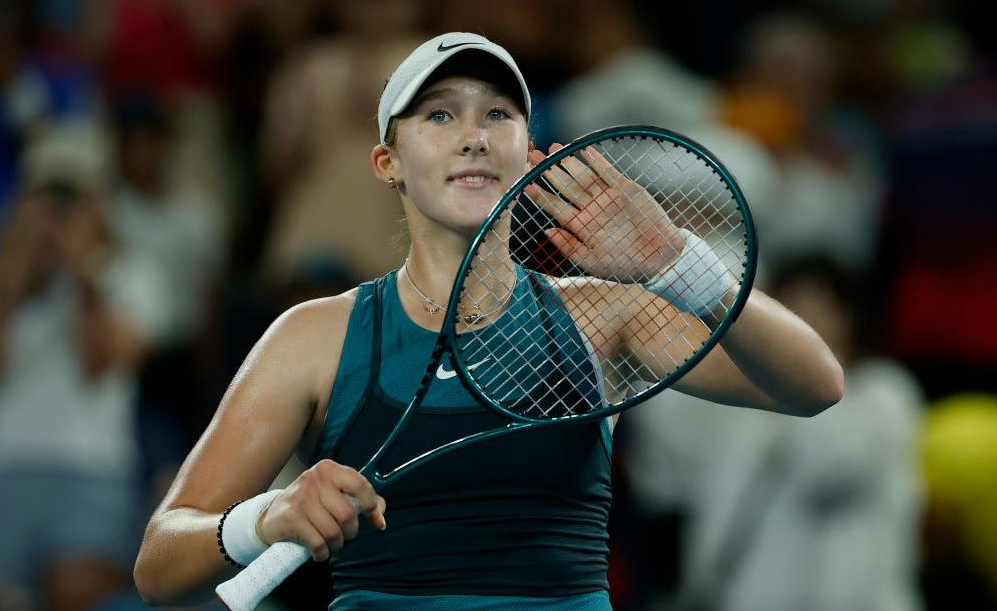 Мирра Андреева продолжает выступления на "мэйджоре" в Мельбурне. Фото: соцсети