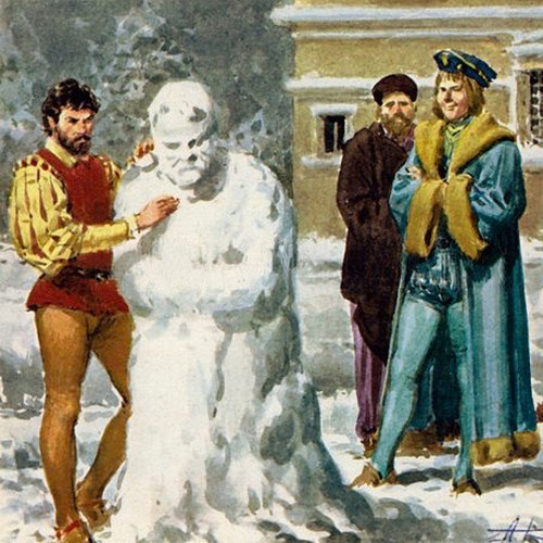 Первый сннеговик 