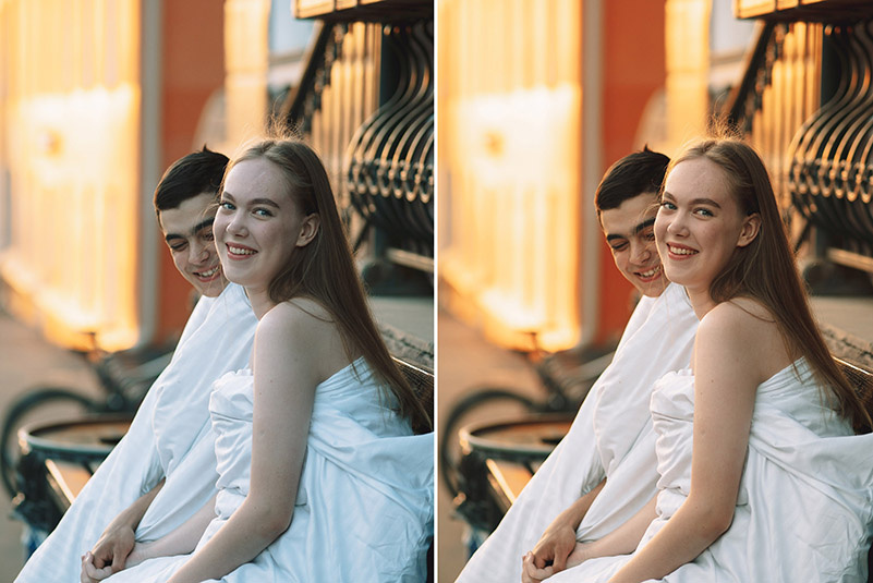 С обработкой фотографии слева явно что-то пошло не так. Справа — исправленный вариант / Фото: Алиса Смирнова