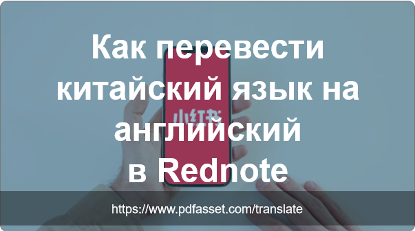 Как перевести китайский язык на английский в Rednote