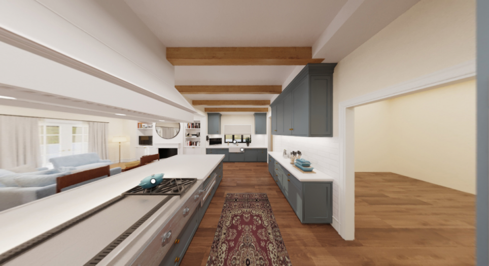 На кухне певицы Адель остров тоже не маленький