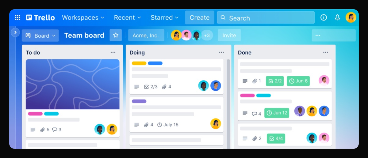 Одна из удобных систем управления проектами - Trello
