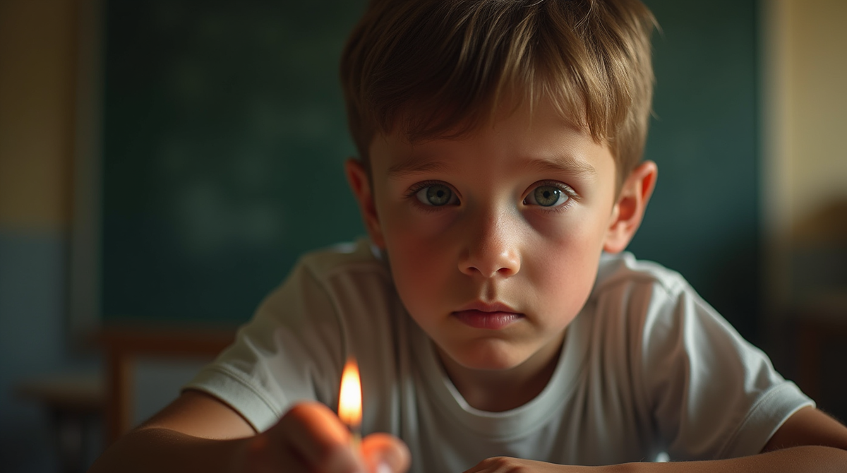 Алексей во время занятия по математике