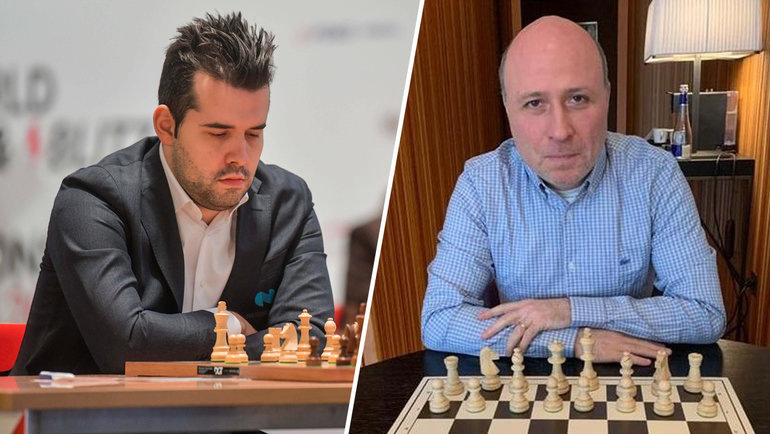    Ян Непомнящий и Владимир Чучелов.chess.com Global Look Press