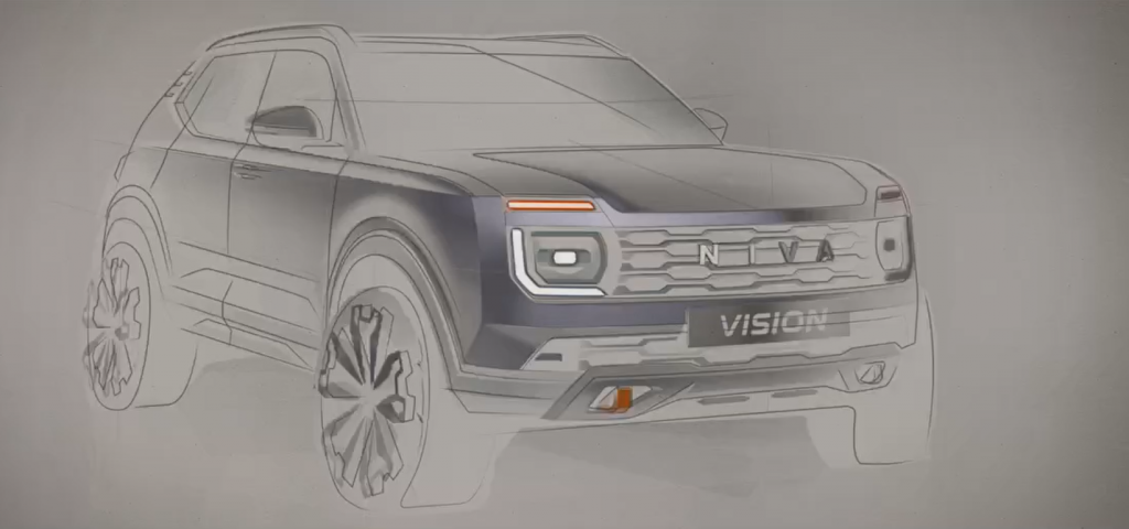 Зарисовки концептуального SUV от АВТОВАЗа.