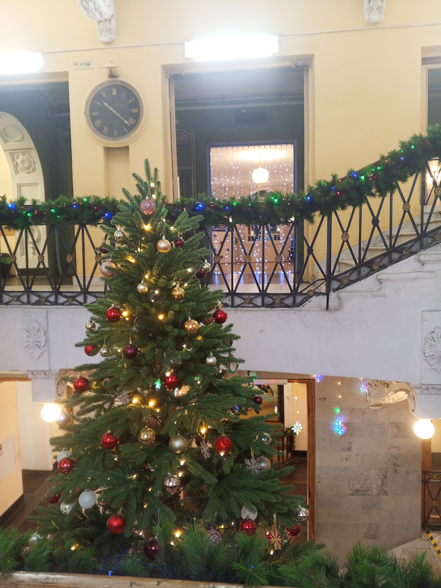 Ёлочку в нашем заведении ещё не убрали.