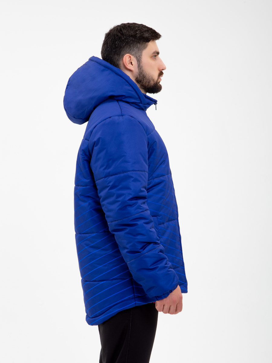 Куртка на синтепоне с капюшом, с полной запечаткой (ткань таслан)