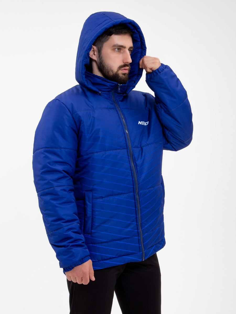 Куртка на синтепоне с капюшом, с полной запечаткой (ткань таслан)