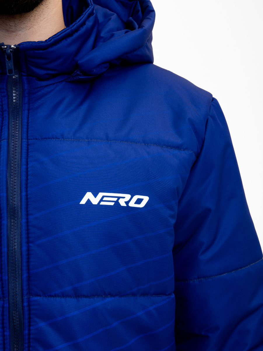 Куртка на синтепоне с капюшом, с полной запечаткой 