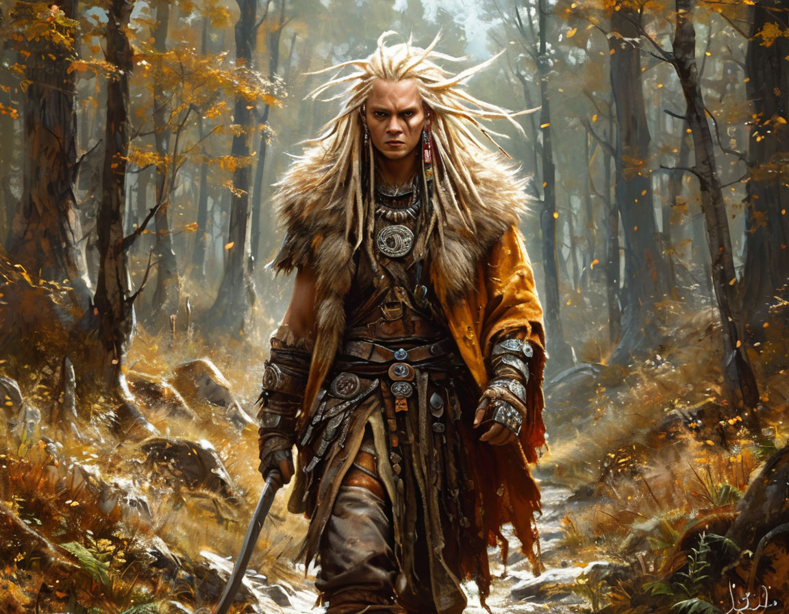 шаман идет лесом