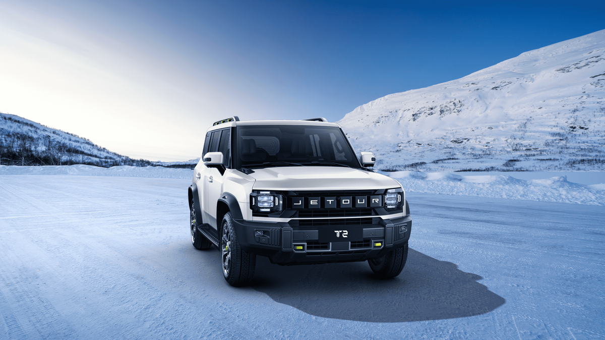 Jetour T2 в белом цвете кузова.