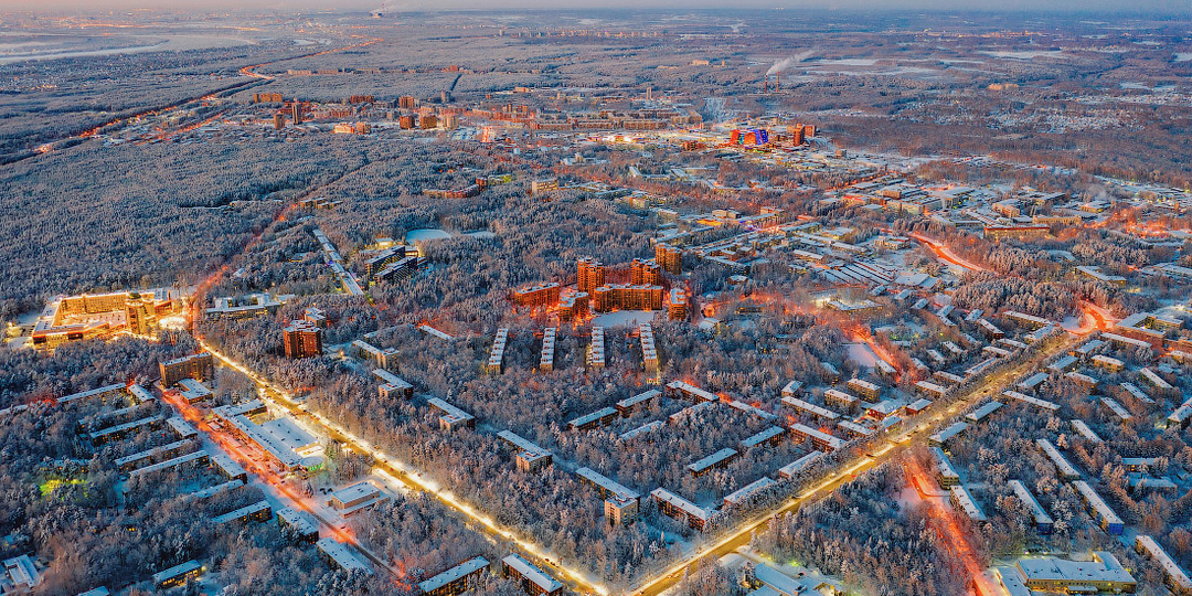 Зимний новосибирский Академгородок