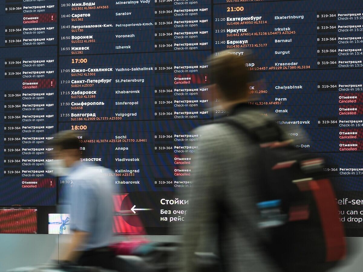    Пассажиры в аэропорту Шереметьево в Москве© РИА Новости / Владимир Астапкович