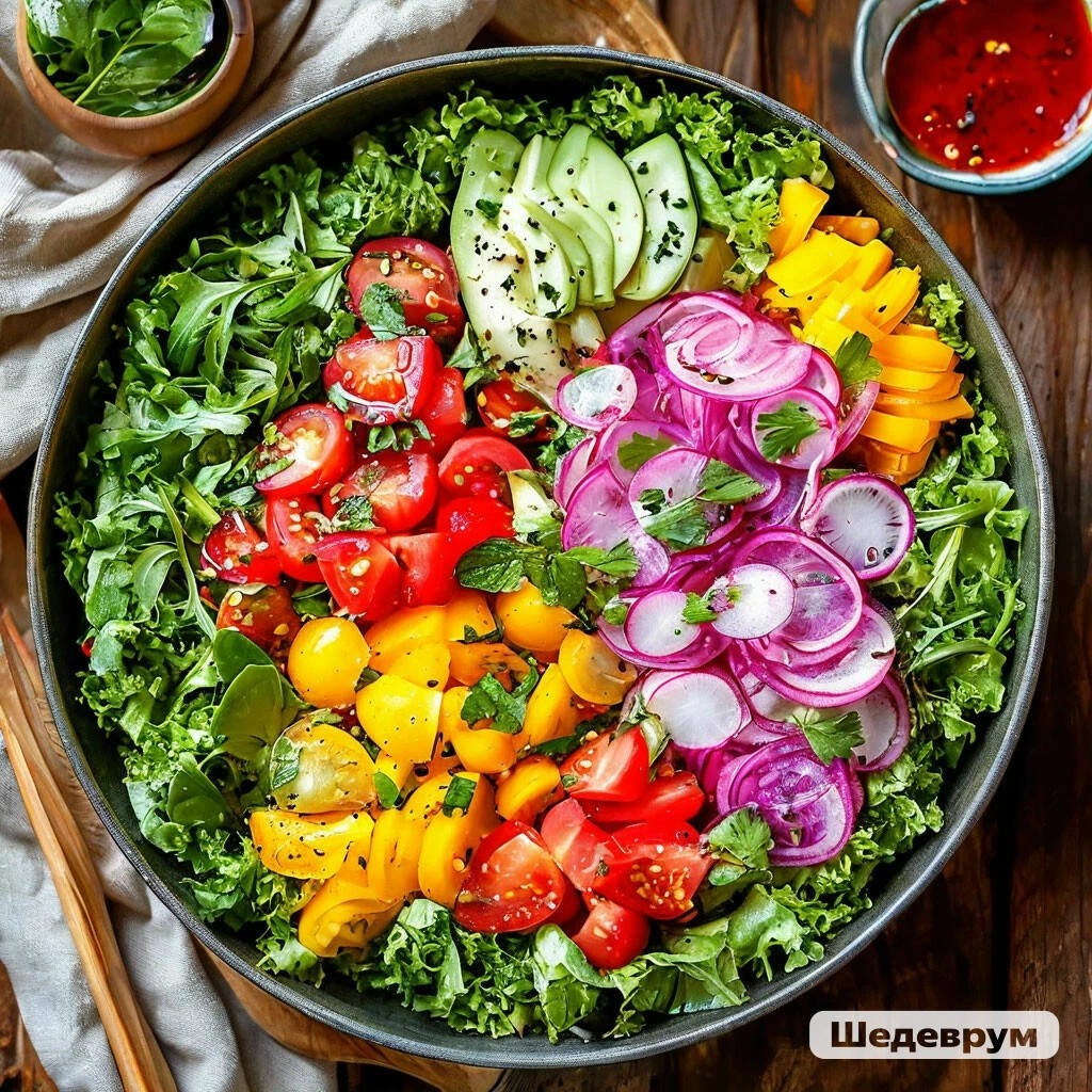 Свежий салат из помидор.