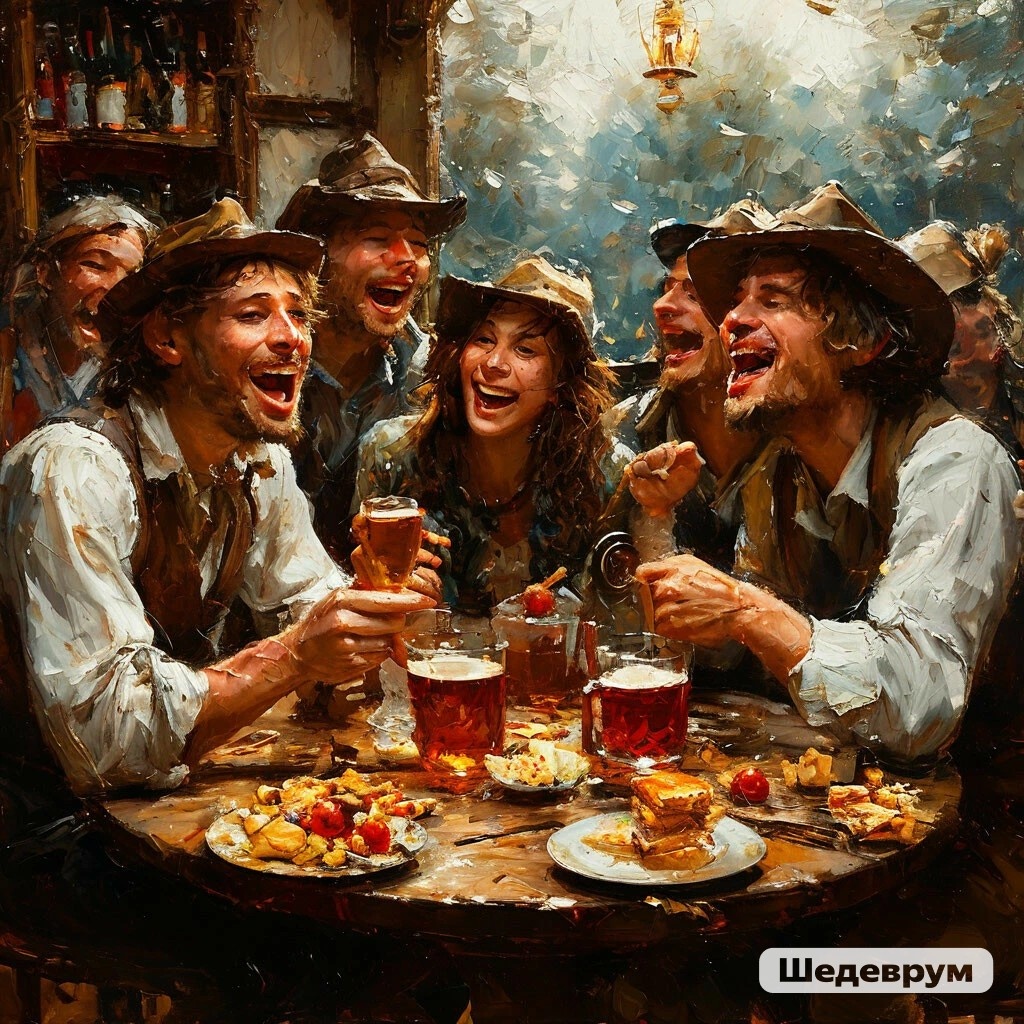 Настино застолье.