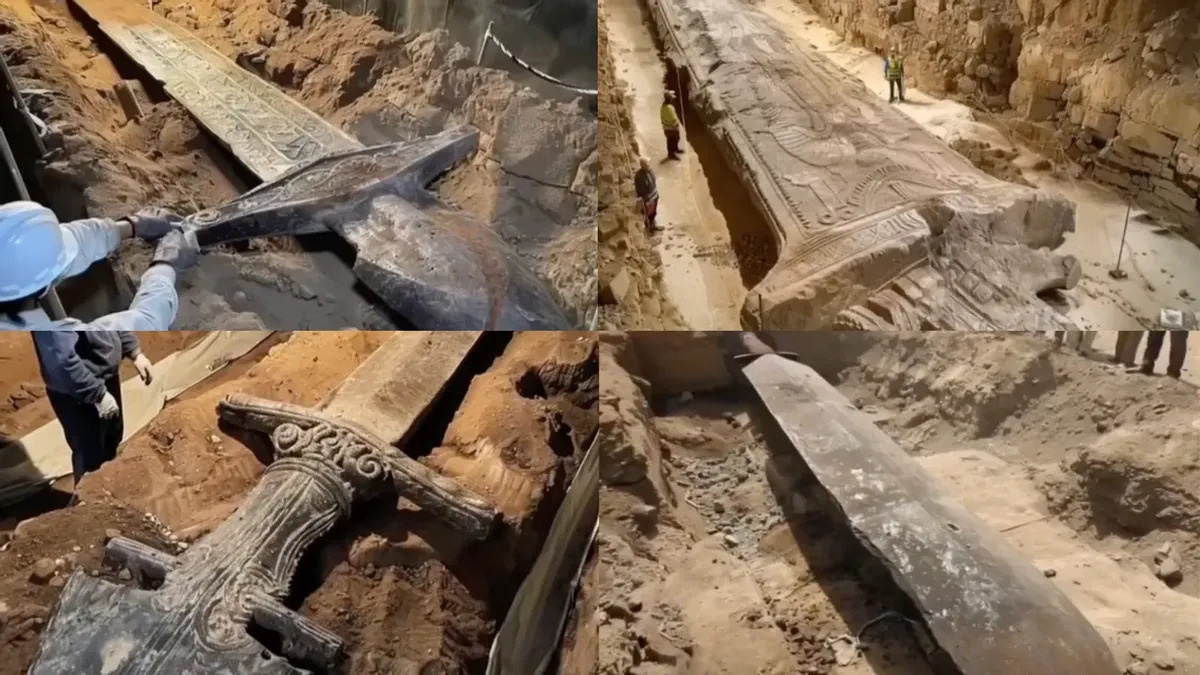 Гигантские мечи, которые якобы нашли в Турции / © YouTube, ConsciouSean